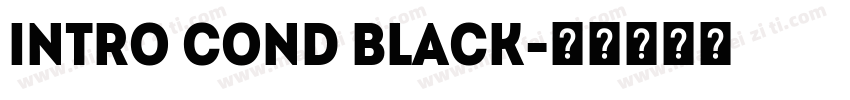 intro cond black字体转换